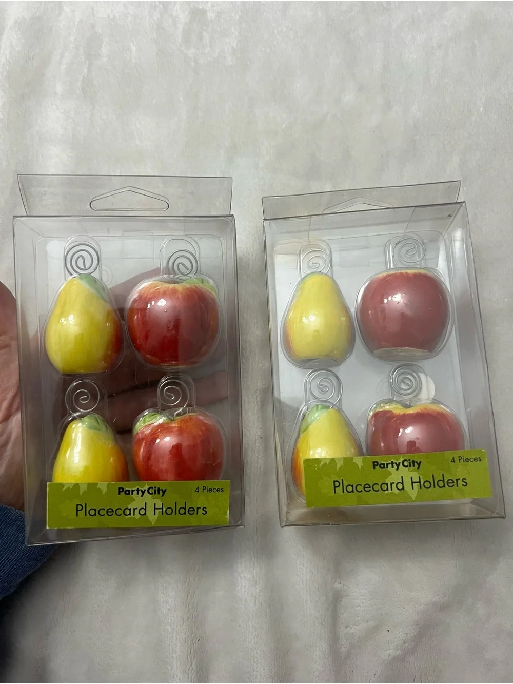 Party City Fruit Placecard Holders in Yellow & Red - 2 Packs